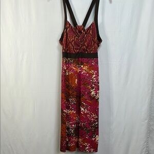 🏕️Prana Pink and Orange athletic dress with Cross-Back Straps